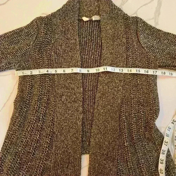 Moth Anthropologie Womens Open Knit Cardigan Brown Size Small - Picture 6 of 7